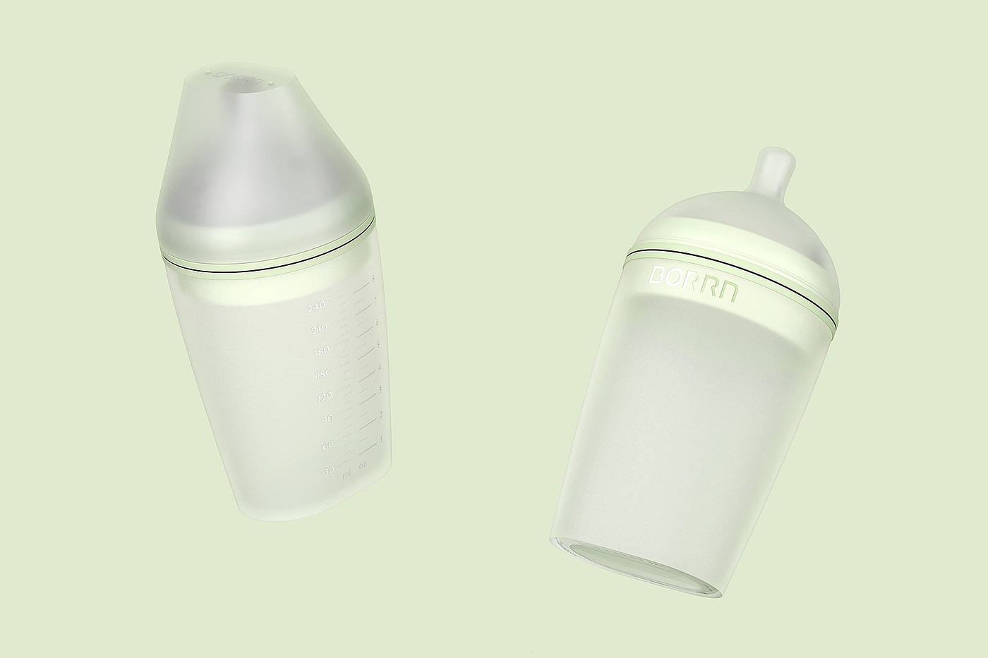 feeding bottle，silica gel，Mother and baby，industrial design，