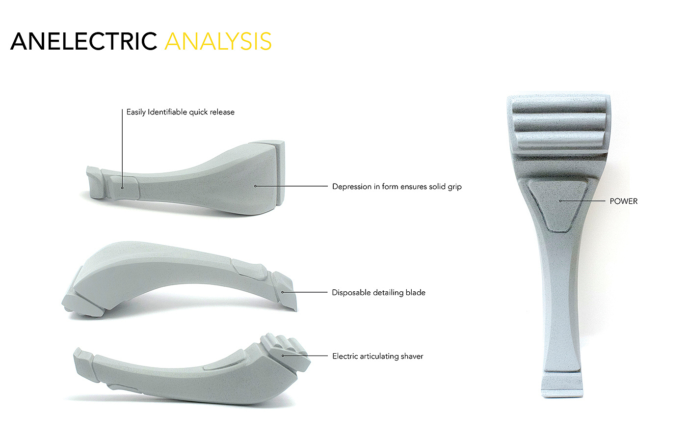 product design，industrial design，razor，comfortable，convenient，