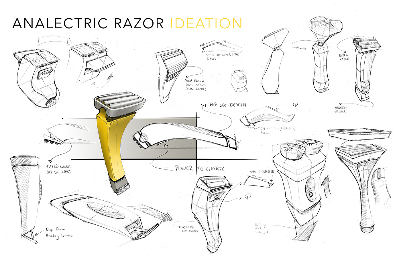 product design，industrial design，razor，comfortable，convenient，