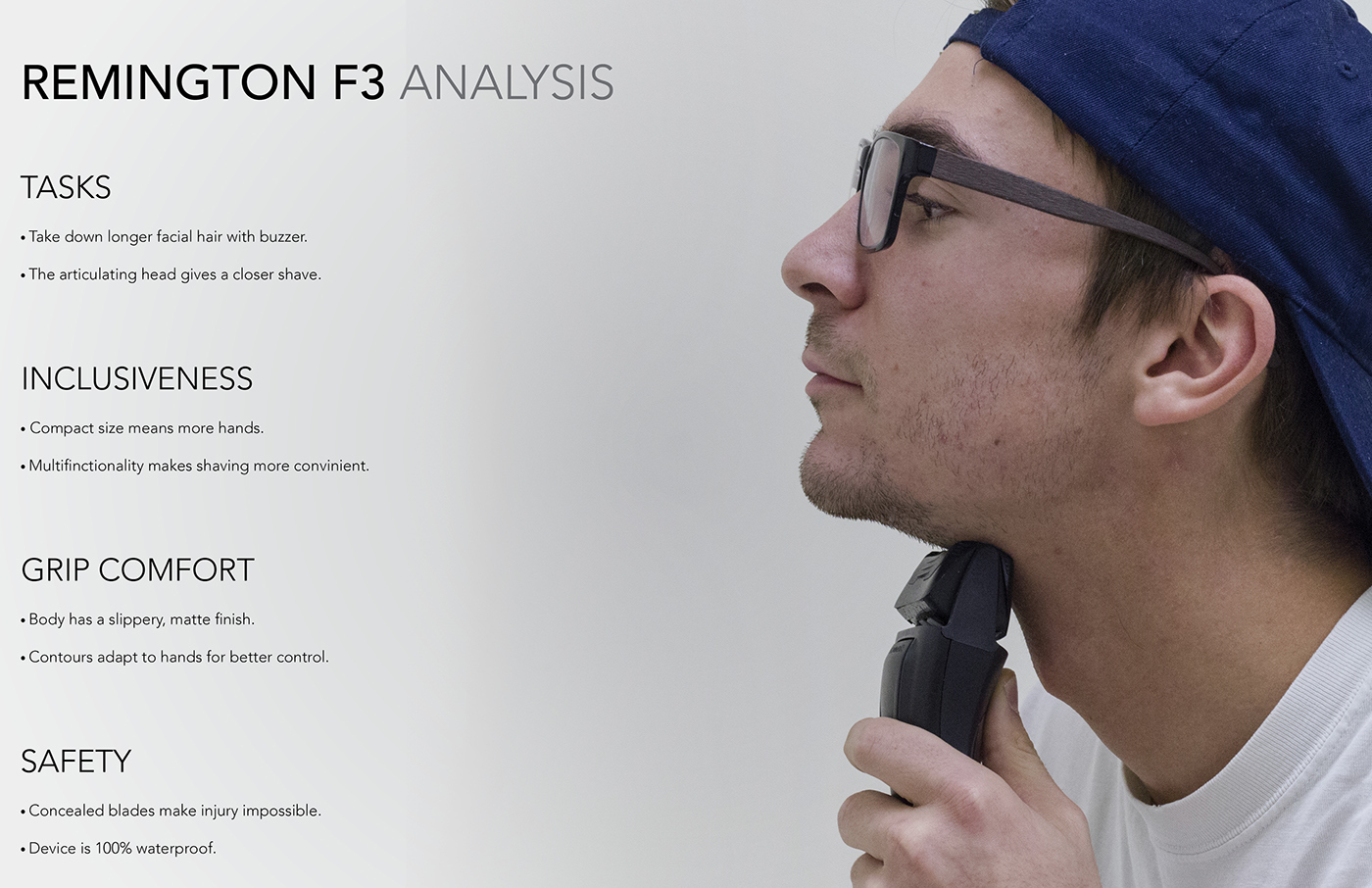 product design，industrial design，razor，comfortable，convenient，