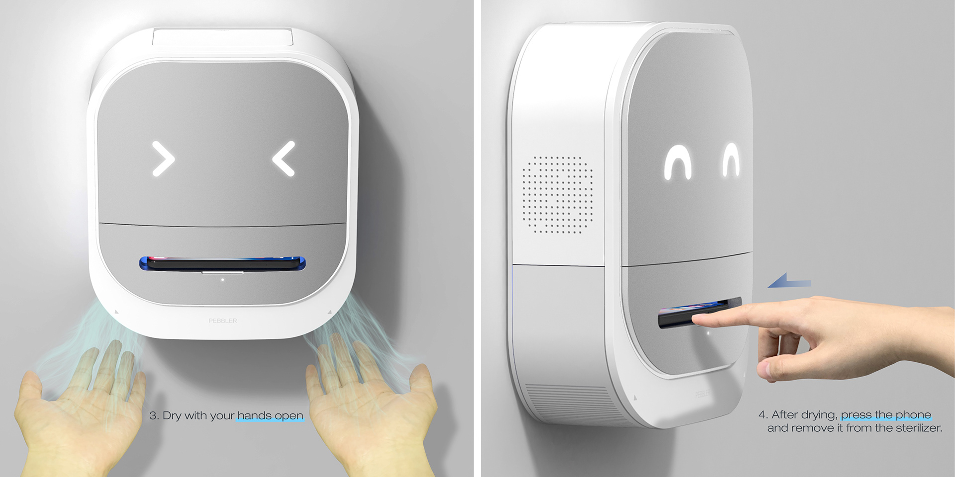 hand dryer，mobile phone，disinfect，