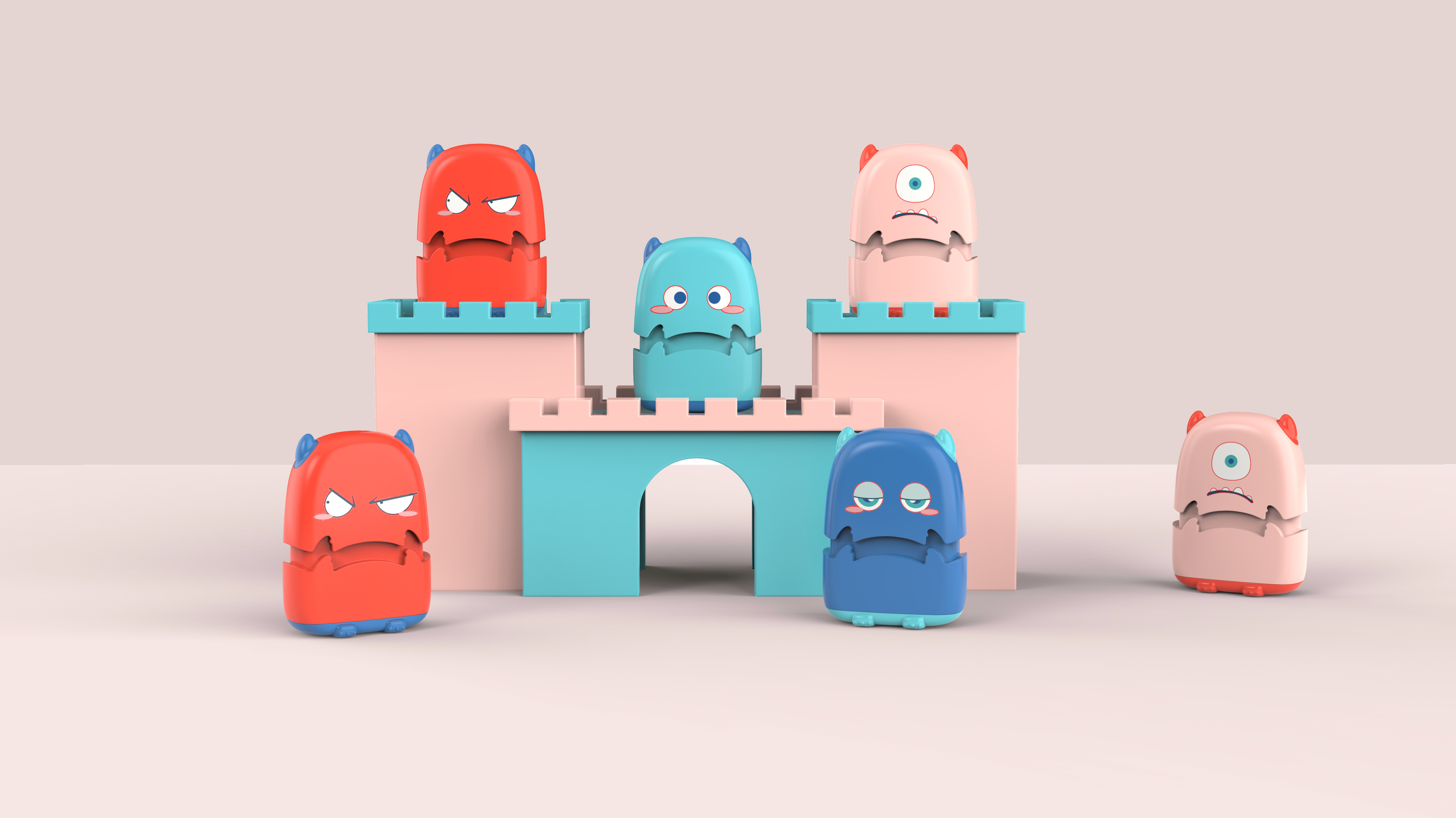 children，seal，Trojan horse design，Little monster，