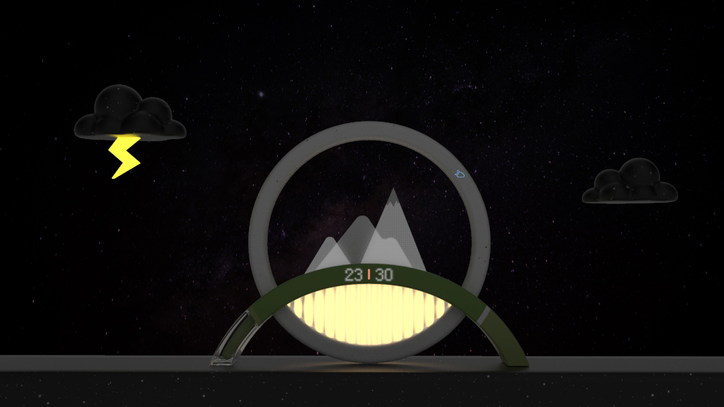 Humidifier，clock，Simplicity，Sun phase，