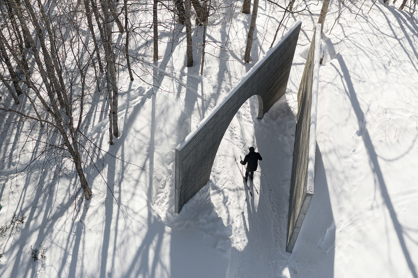 建筑室内，混凝土，Quebec，公园，设计，洪门，