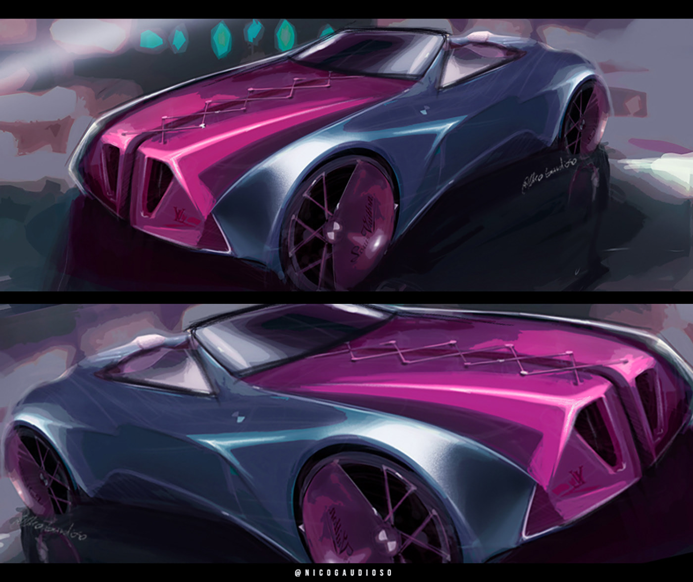 vehicle，conceptual design，automobile，Sports car，sketch，
