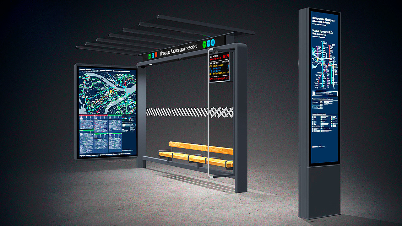 公交，圣彼得堡，候车亭，城市设计，