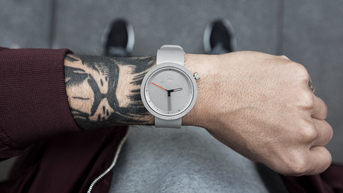 Wrist watch，concrete，industrial design，product design，Color matching，
