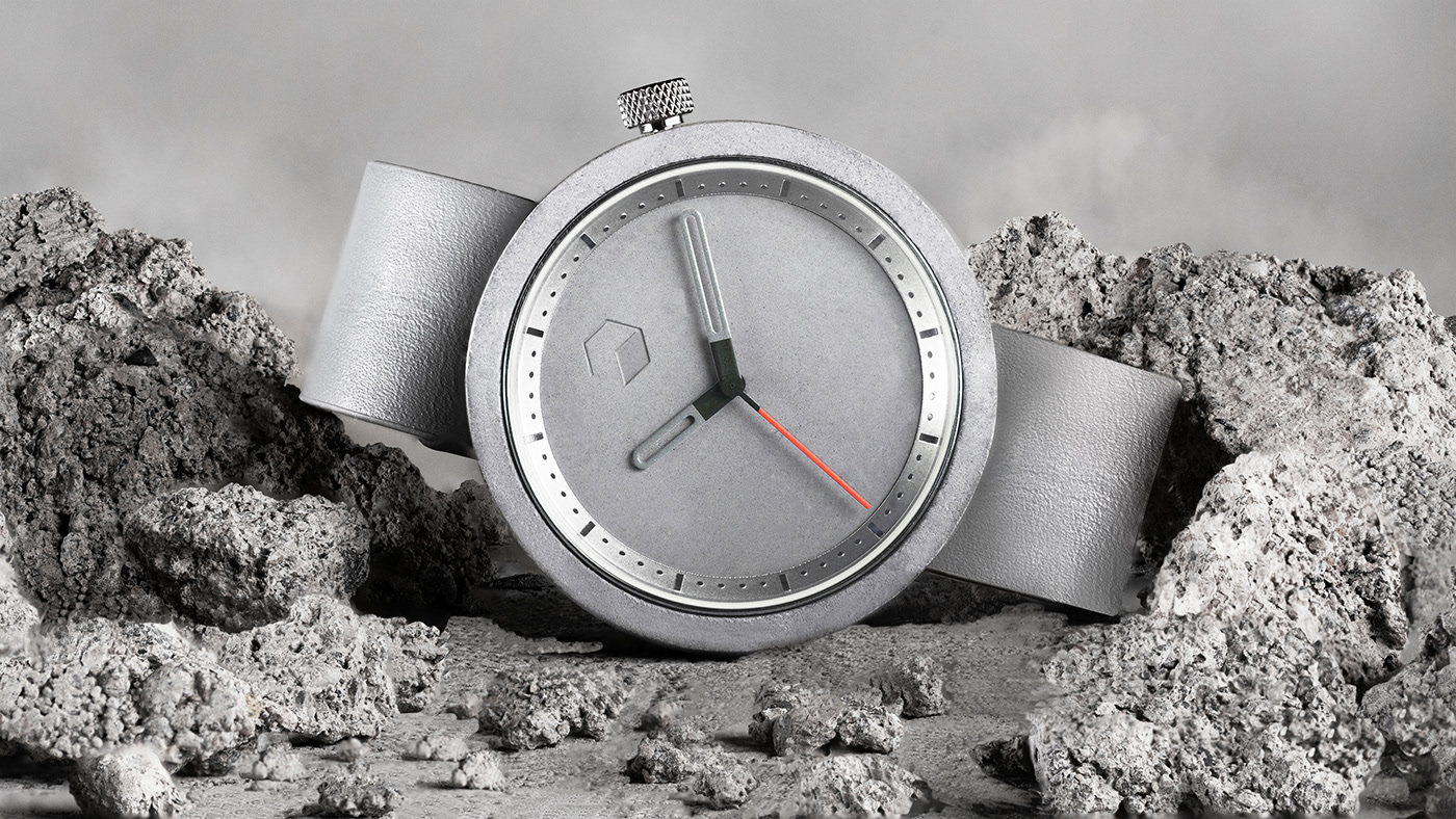 Wrist watch，concrete，industrial design，product design，Color matching，