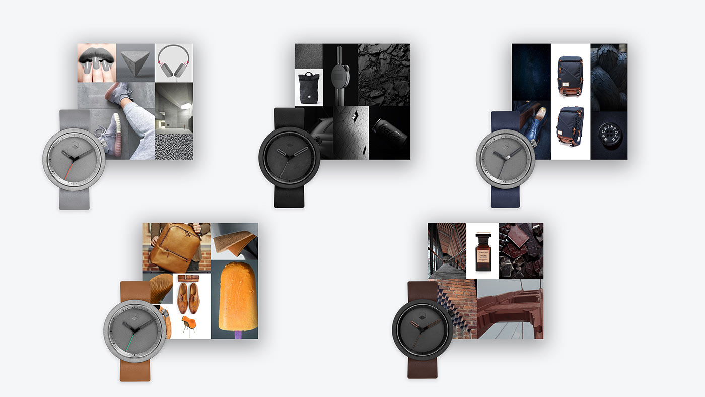 Wrist watch，concrete，industrial design，product design，Color matching，