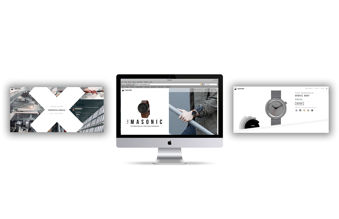 Wrist watch，concrete，industrial design，product design，Color matching，