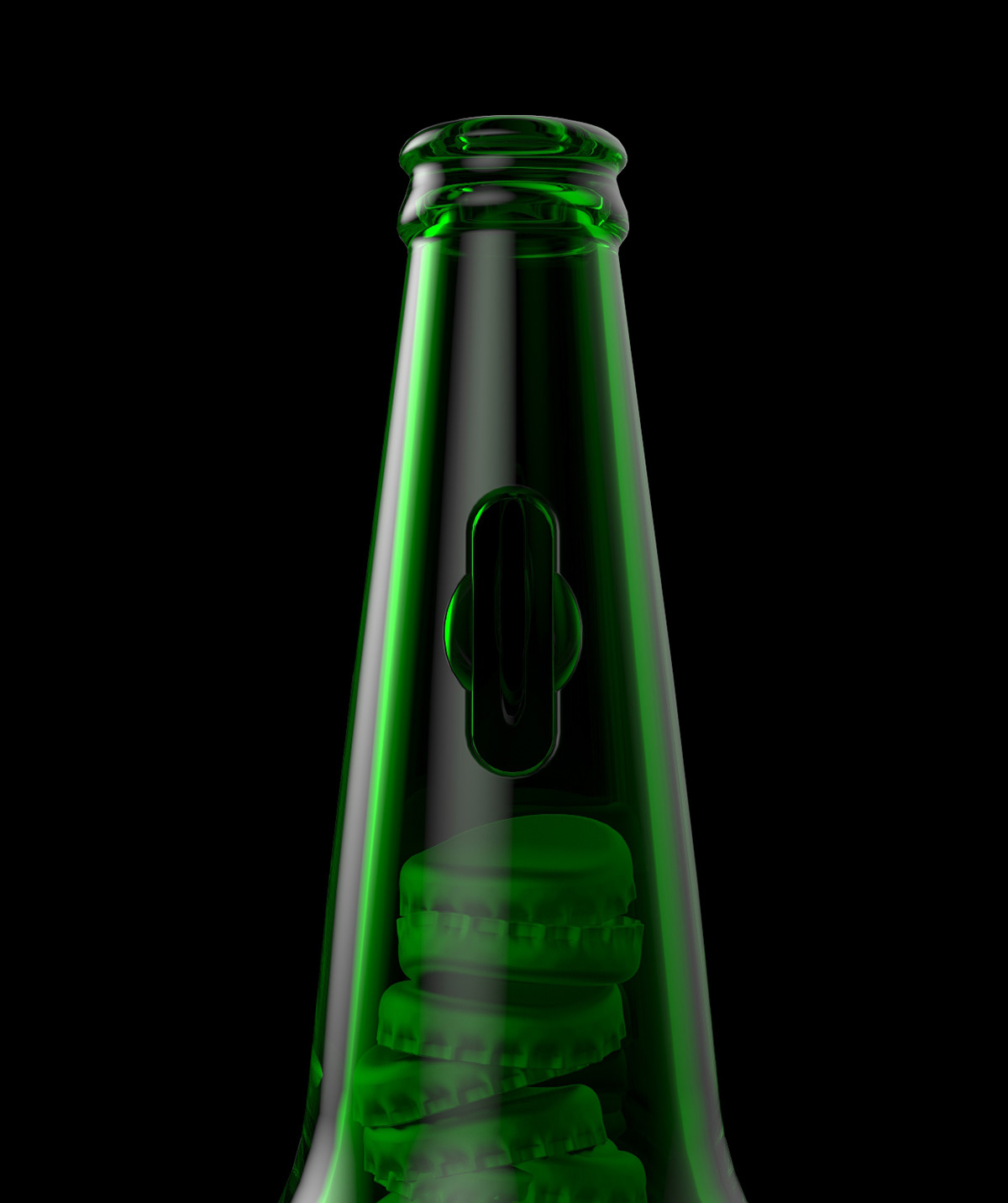 Beer bottle opener，Store，green，industrial design，product design，