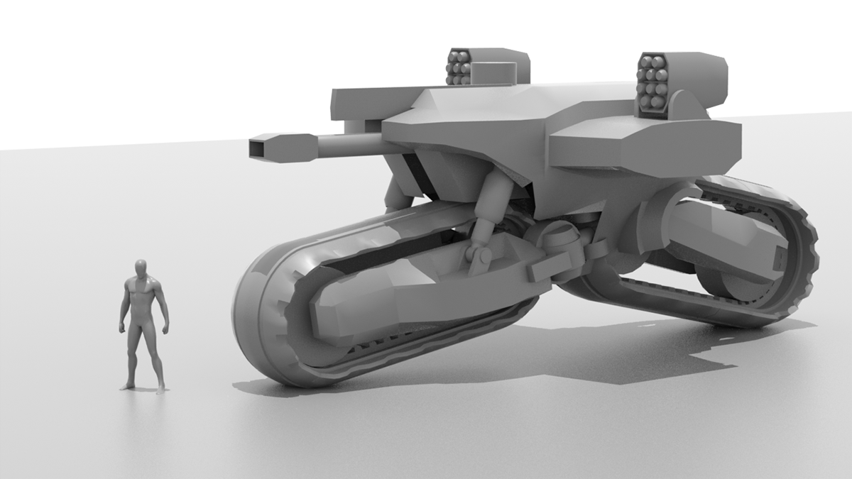 vehicle，conceptual design，sketch，Motorcycle，Tank，highway，