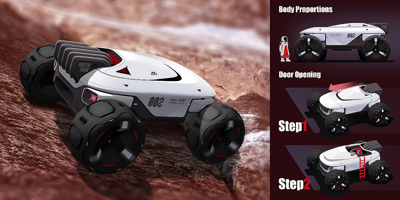 原创设计，第7期，家用空气净化器设计，火星基地选址探索车，