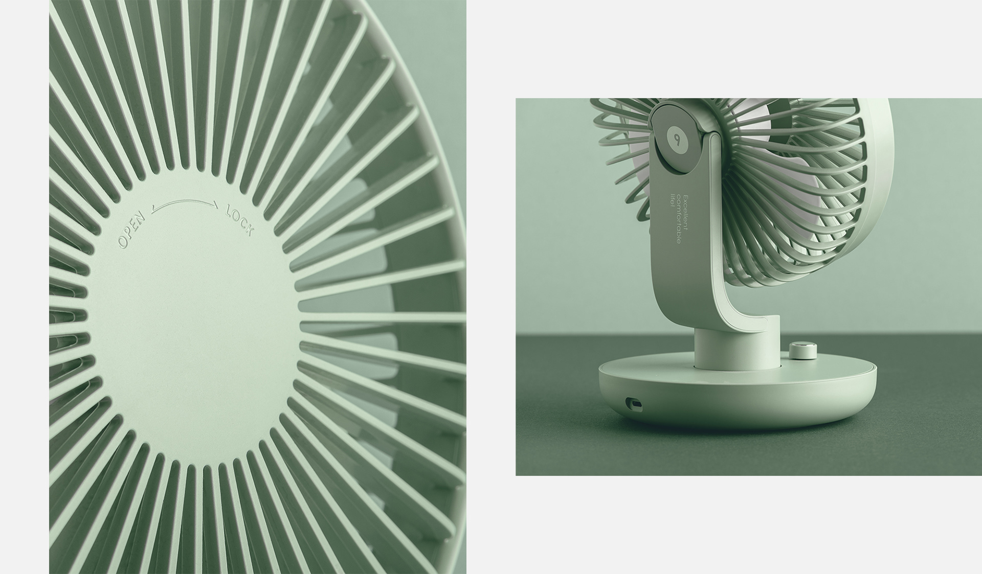 Fan，green，small-scale，