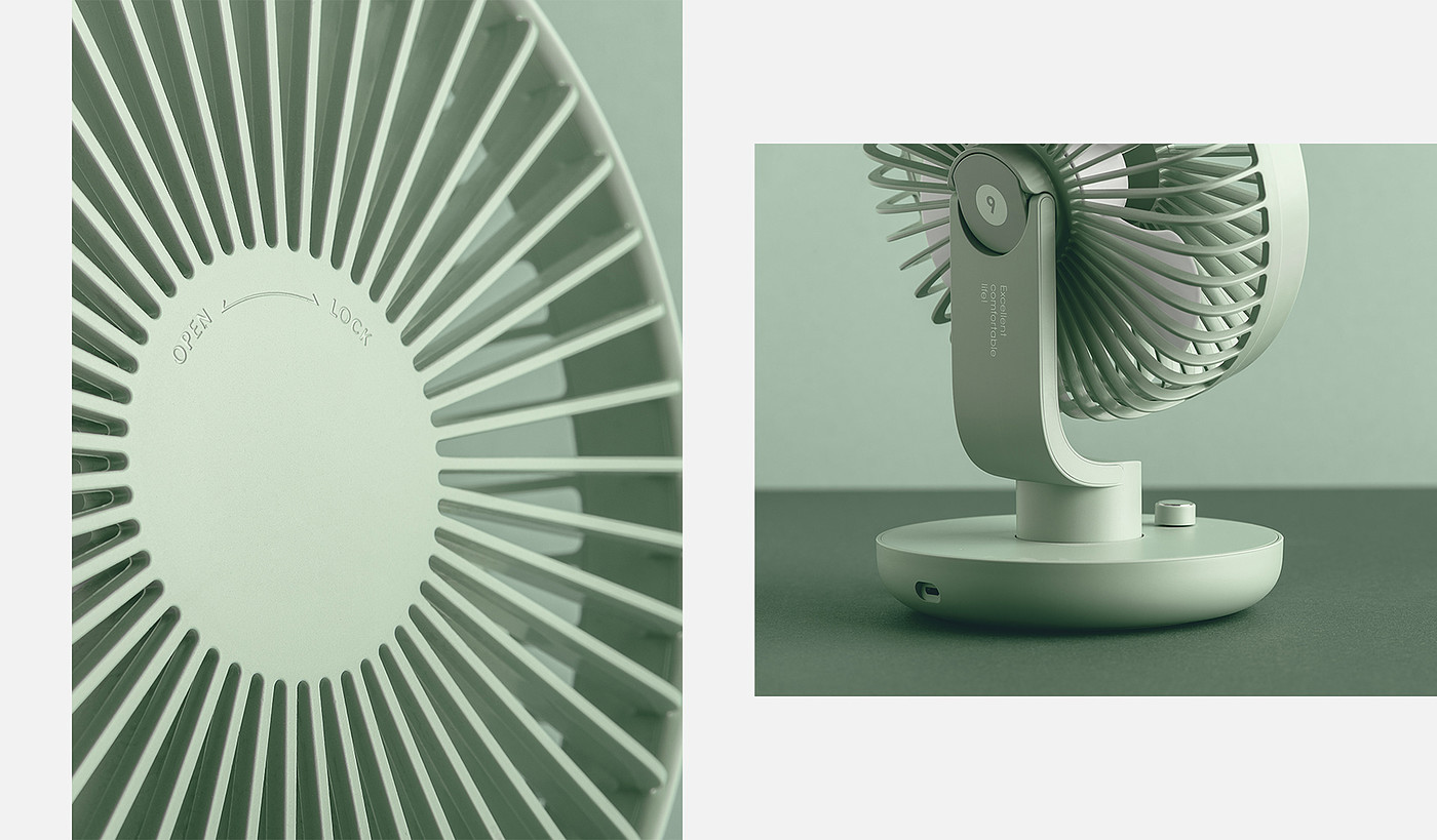 Fan，green，small-scale，