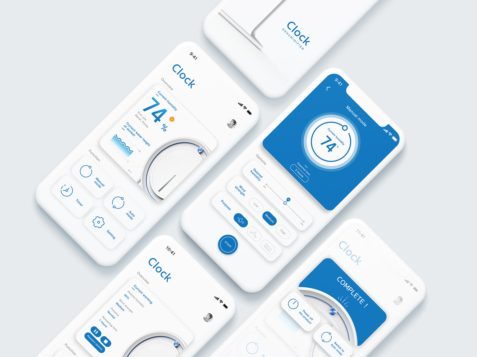 Dehumidifier，Clock，remote control，