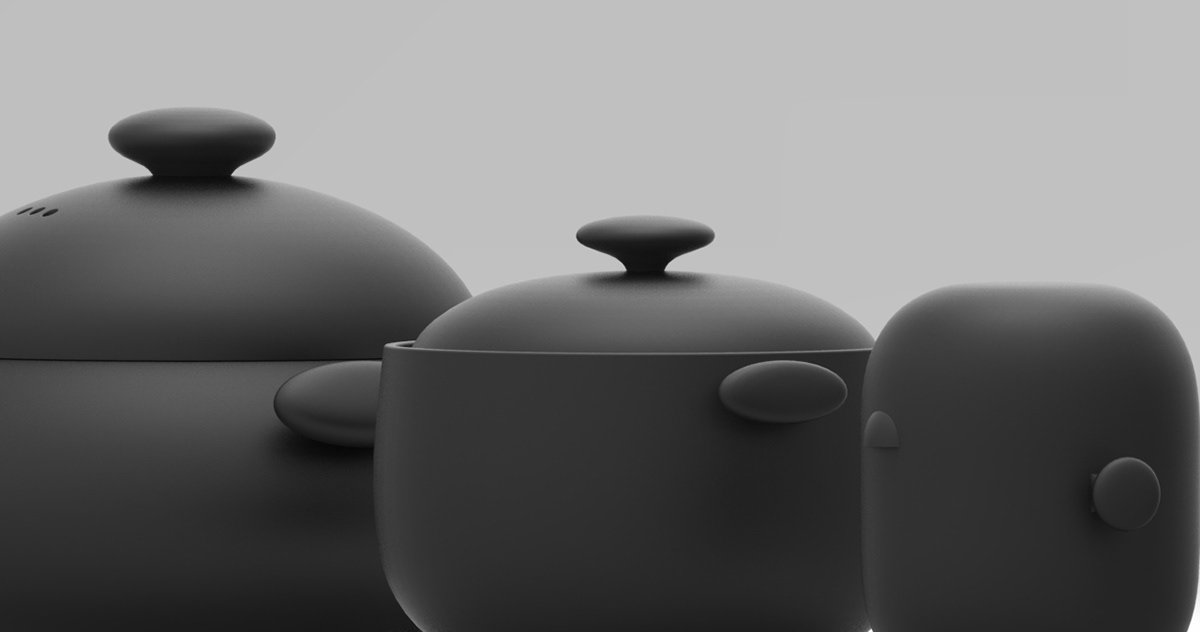 2018 red dot design concept award，Cobblestone Stewpot，Pebble casserole，Stew pot，Kitchenware，