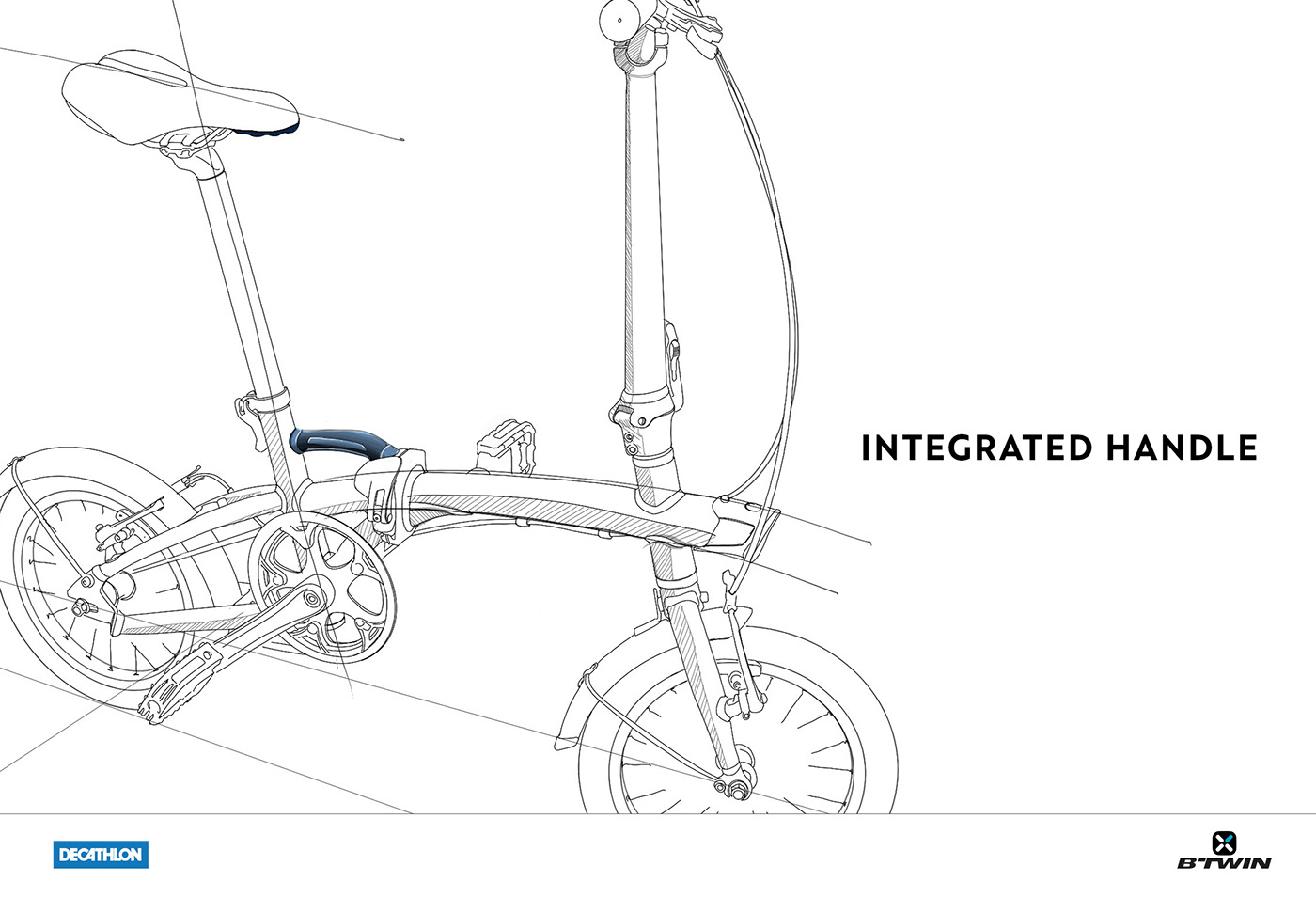 Bicycle，light，Folding type，Hand drawn，aluminium alloy，