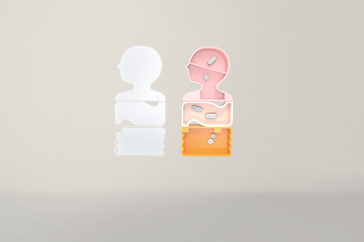 product design，industrial design，articles for daily use，Medicine box，bionics，