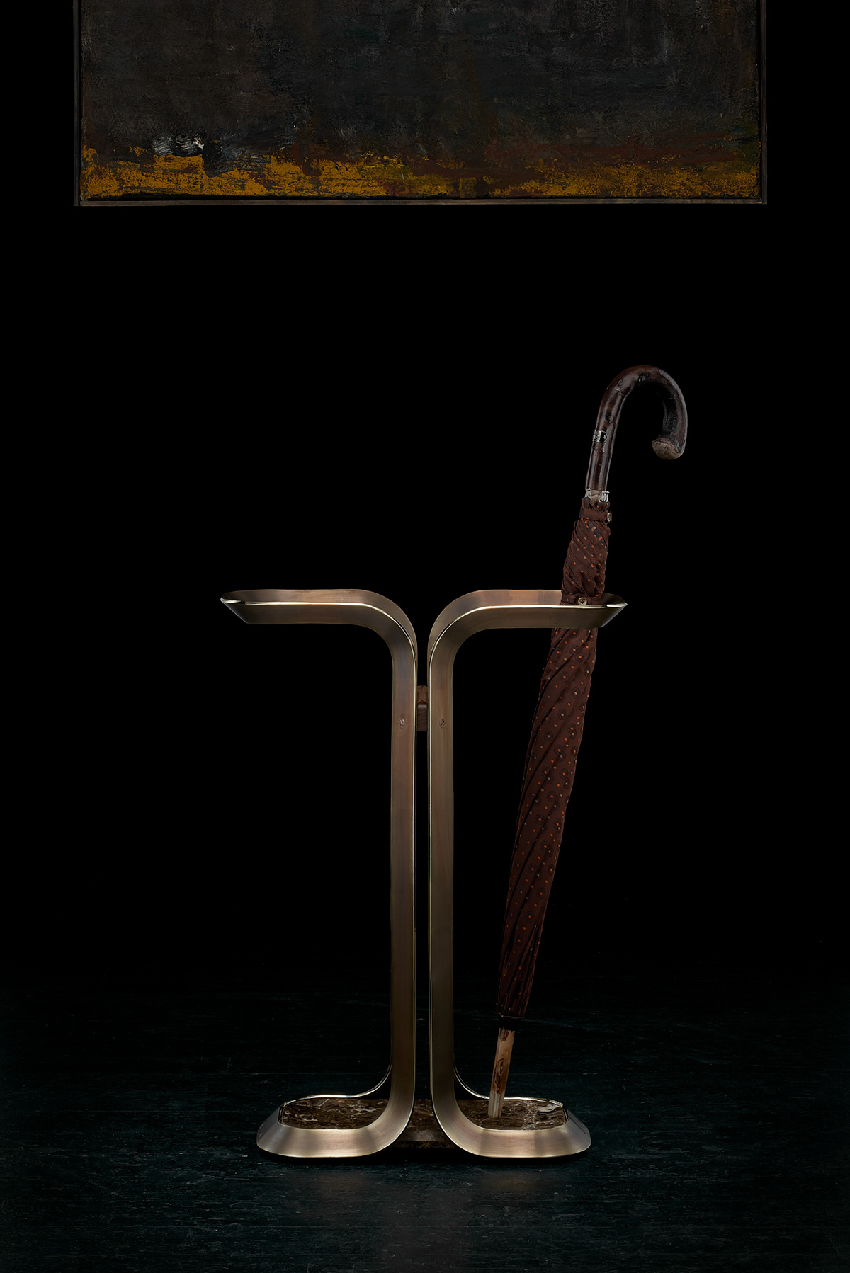 Umbrella stand，exhibition booth，classical，copper，industrial design，product design，