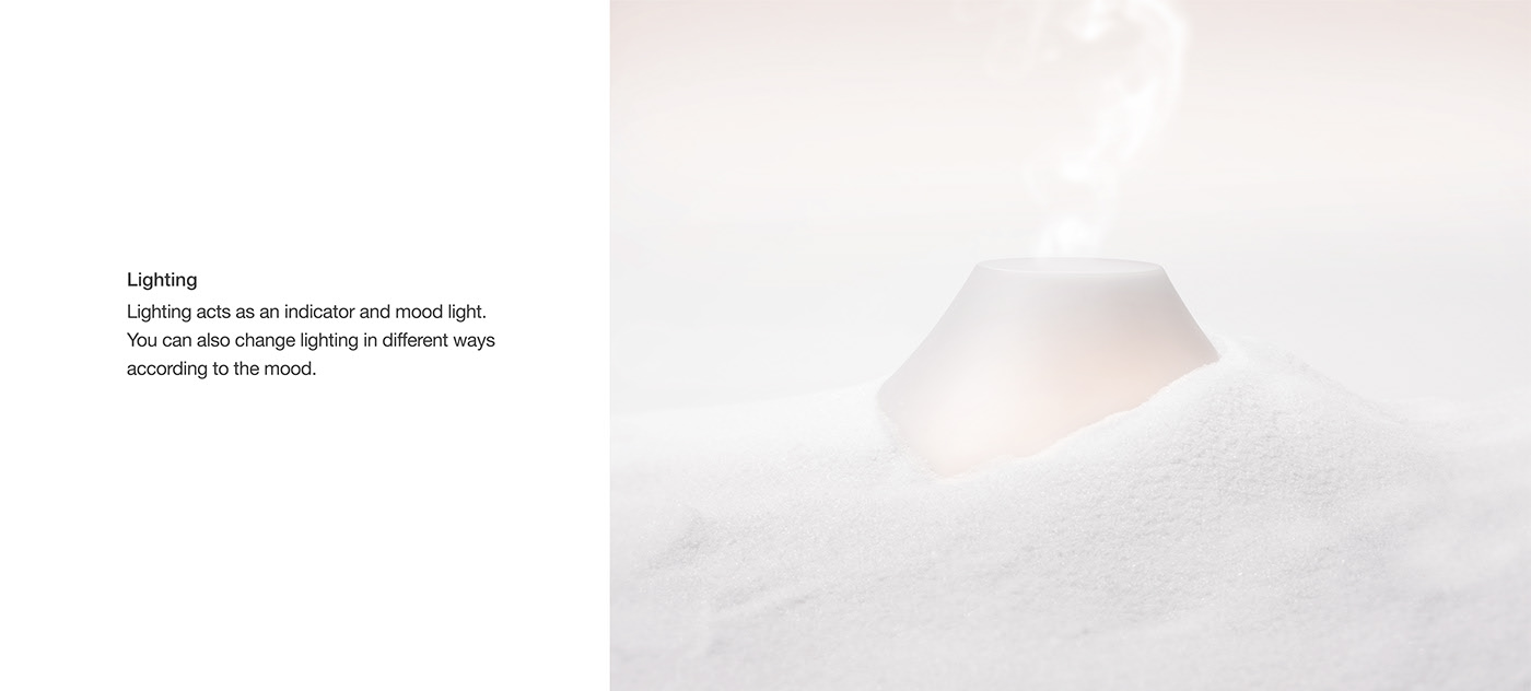 Humidifier，Snow Mountain，volcano，product design，H7/H3，