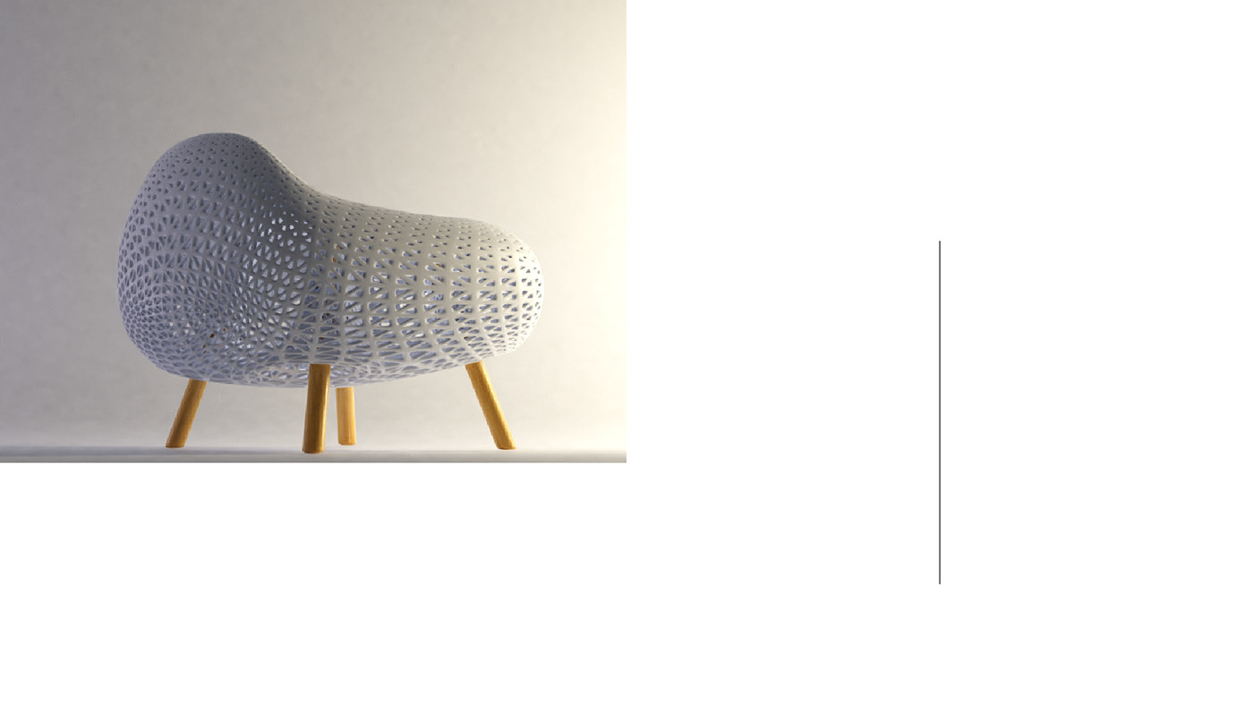 Plum，concept，chair，3D printing，Parametric design，