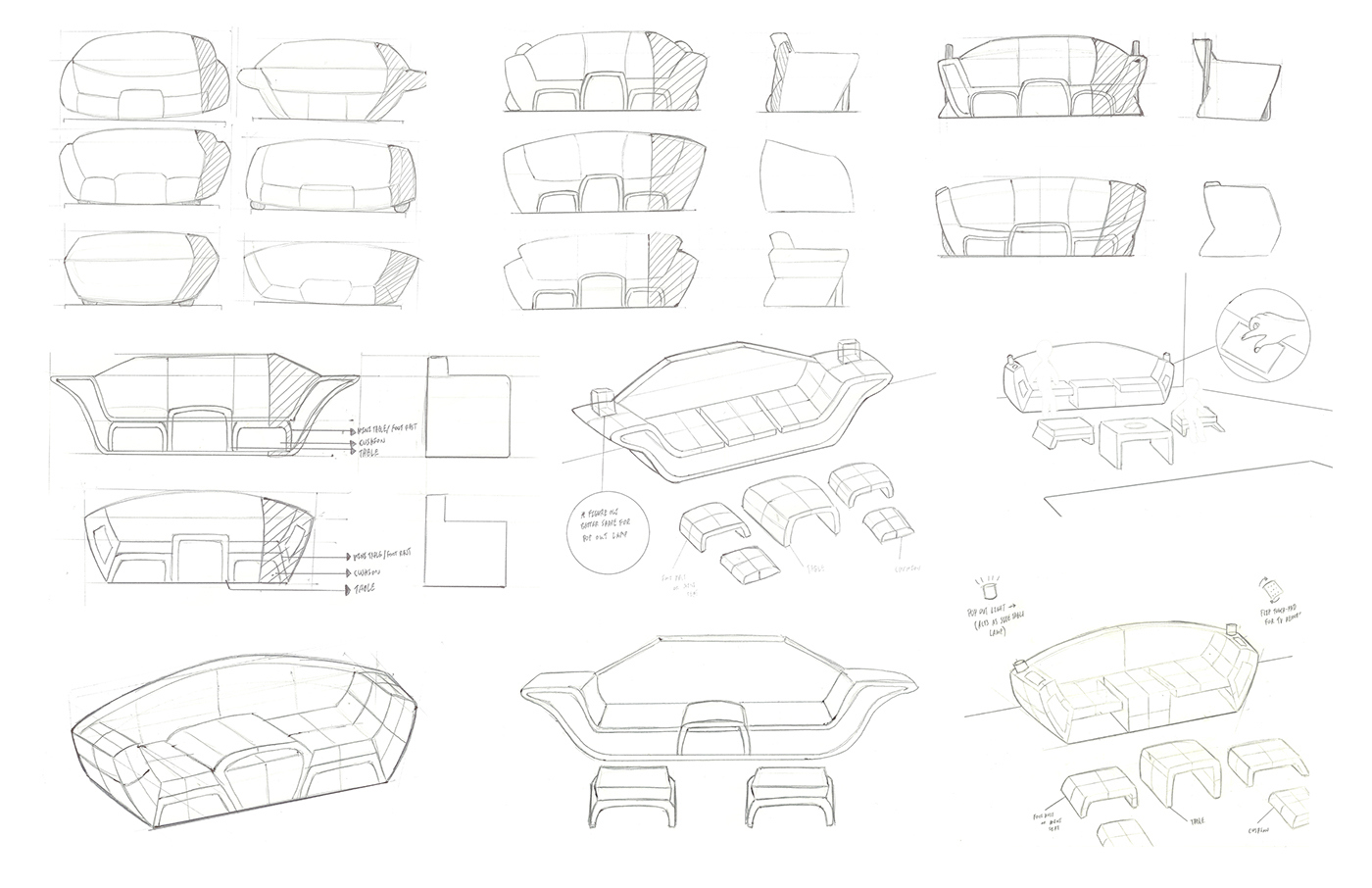 product design，industrial design，sofa，Receive，Home Furnishing，