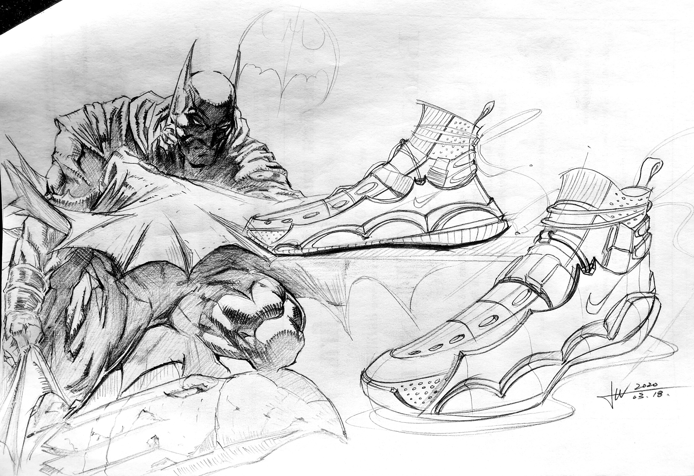 Product design, product hand drawing, sports shoes，