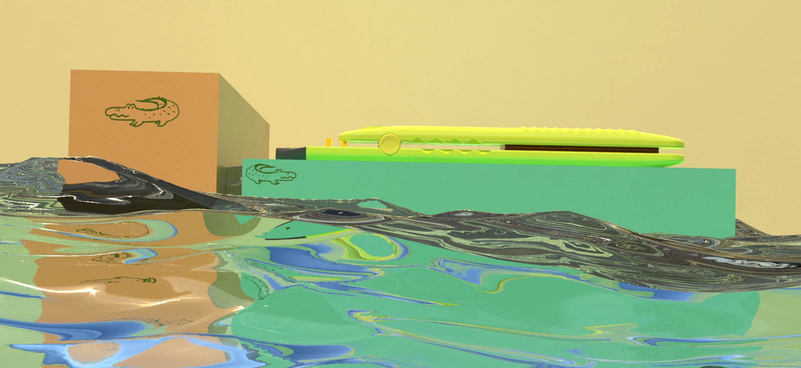 Hair stick，Straight hair clip，Cartoon，bionics，Render，scene，product design，