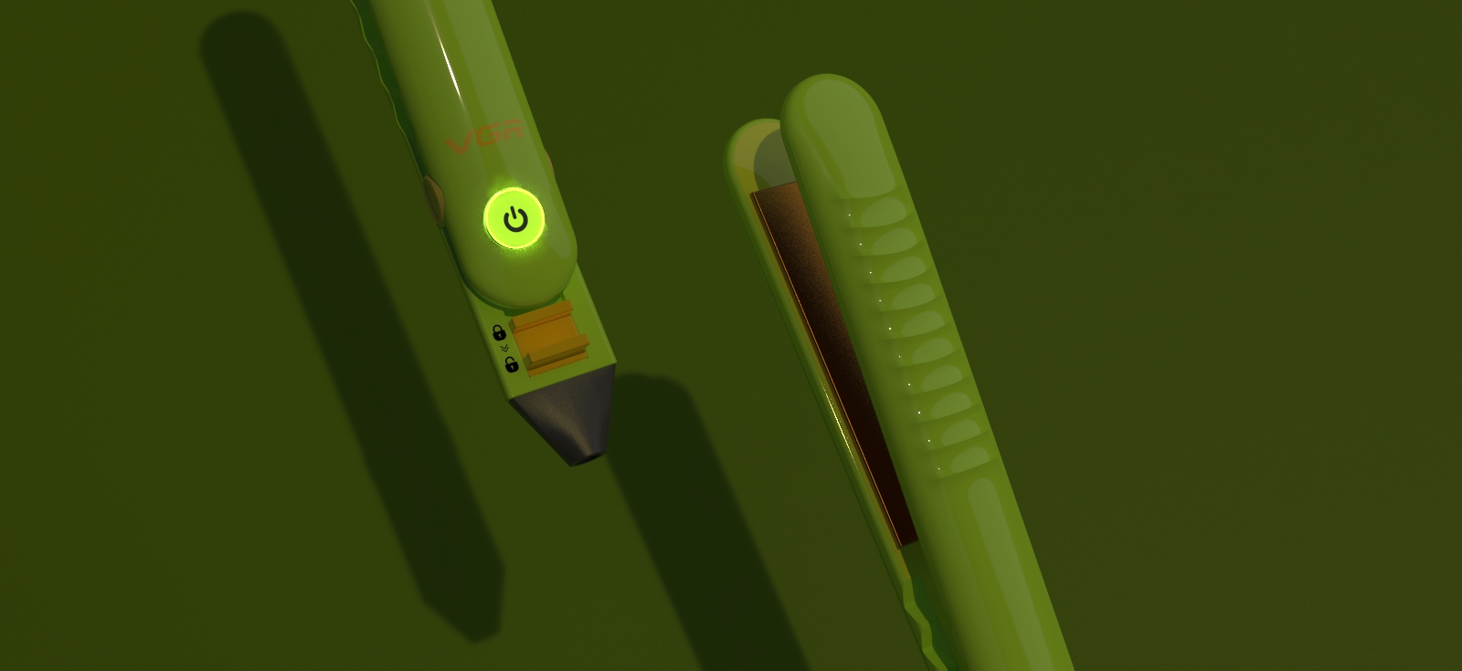 Hair stick，Straight hair clip，Cartoon，bionics，Render，scene，product design，