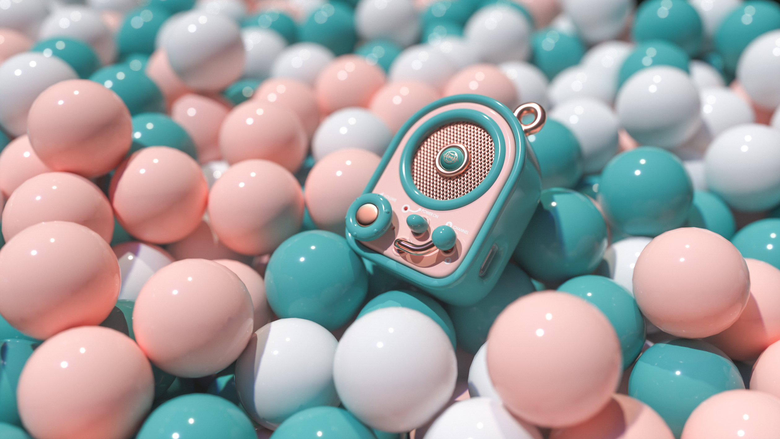 radio，Palm，music，Black glue point player，dream，lovely，Bluetooth Speaker ，