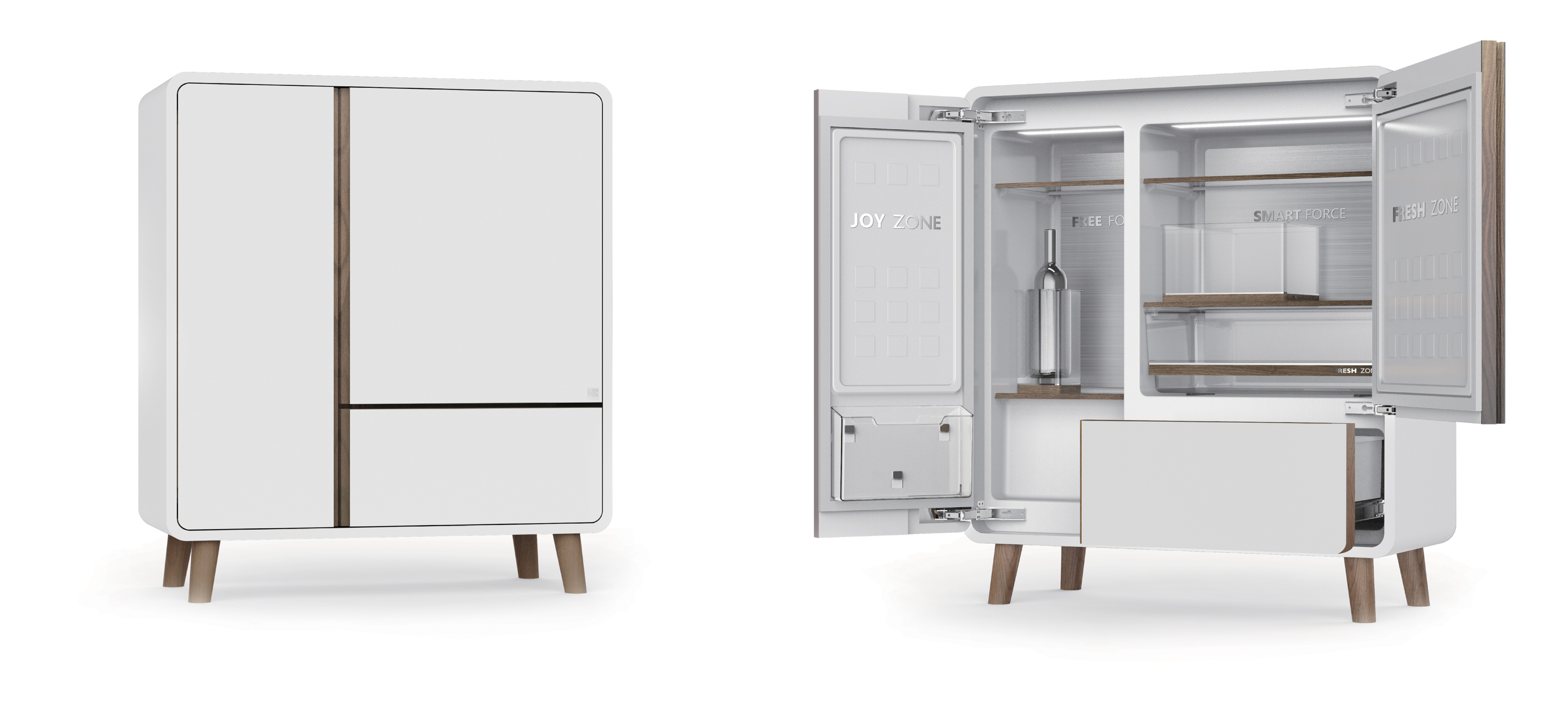 2018红点设计概念大奖,art fresh bar,冰箱,白色,超薄