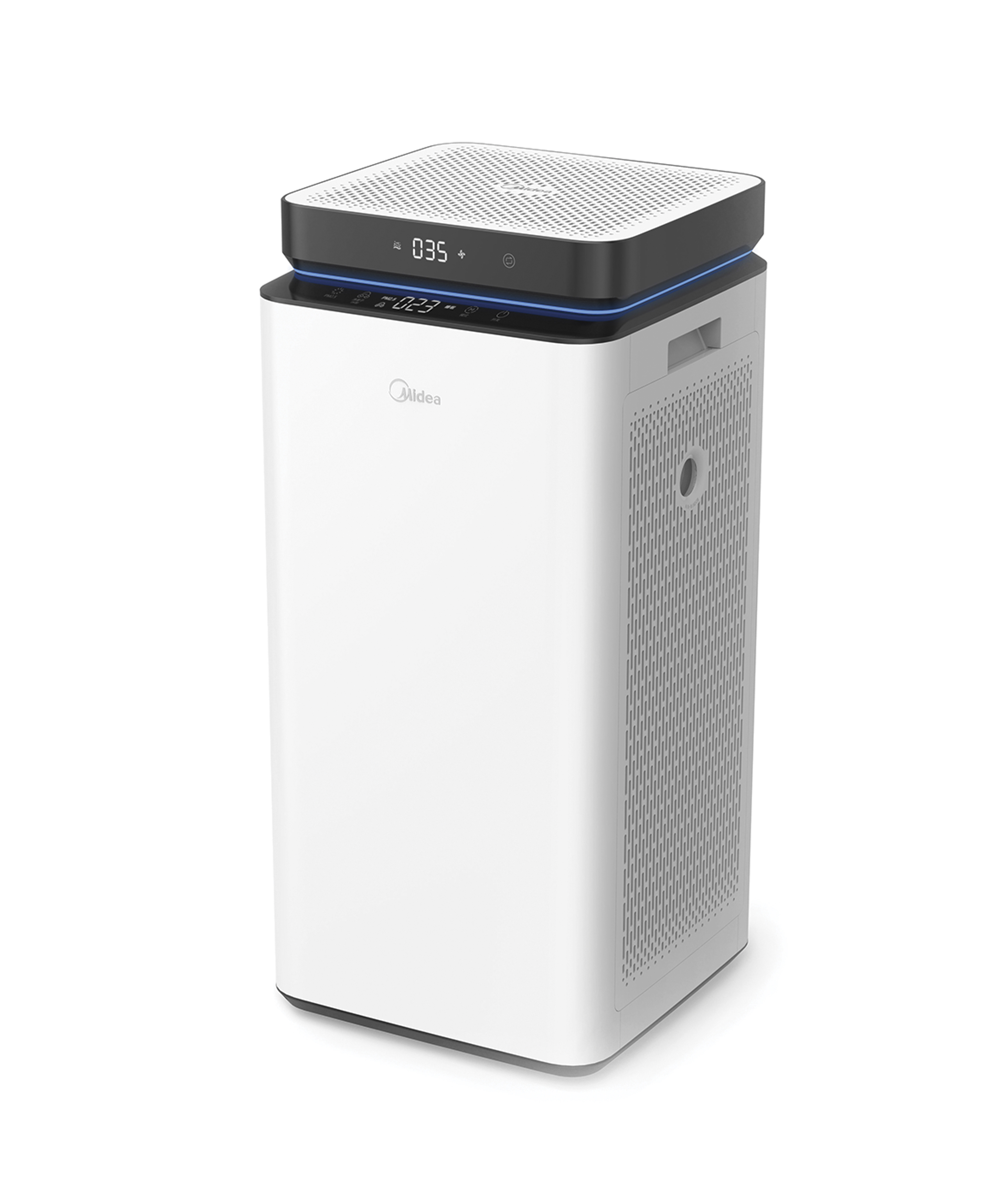 2018 red dot design concept award，air cleaner，The Twin Engine，Air Purifier，Universal wheel，white，