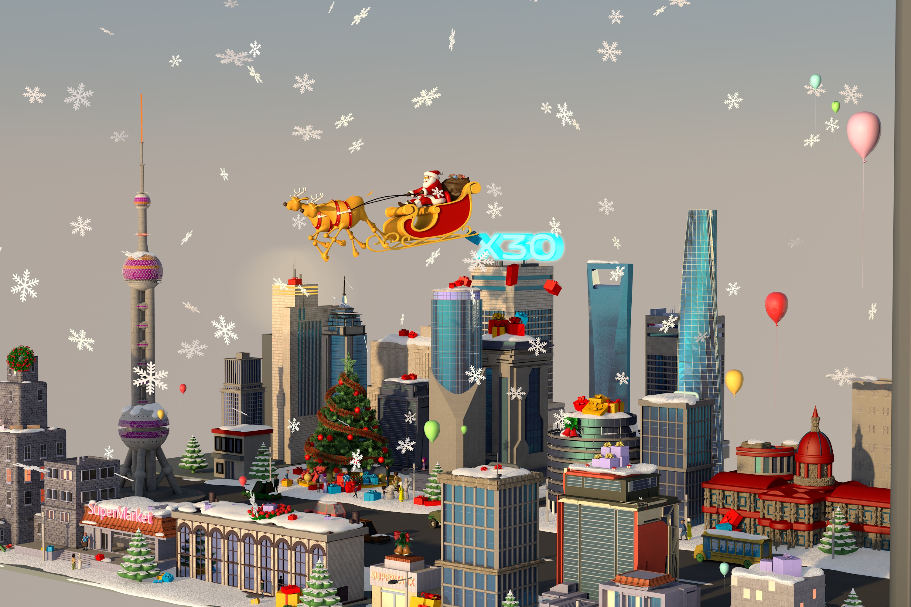 three-dimensional，