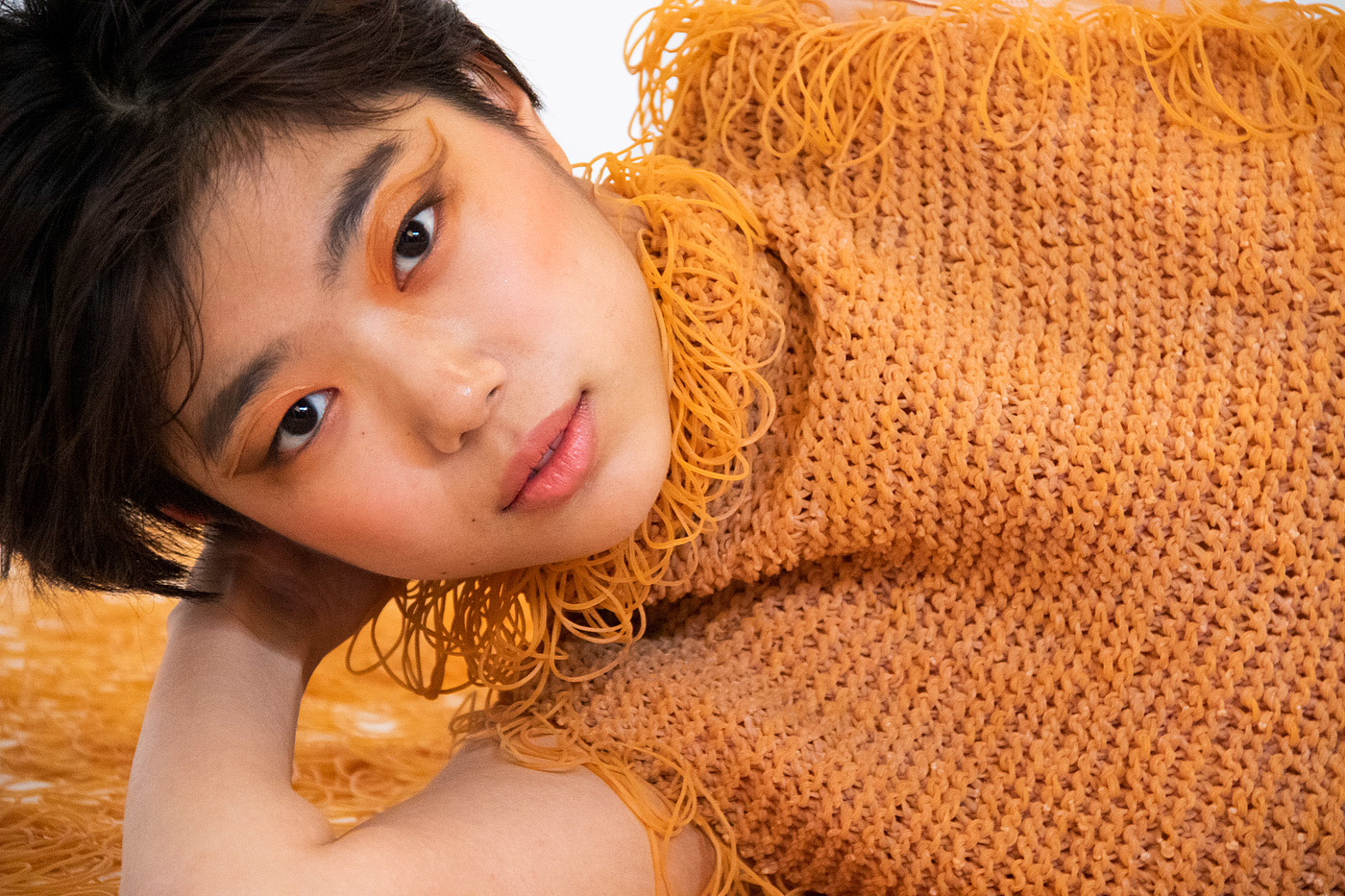 clothing design，elastic，orange，
