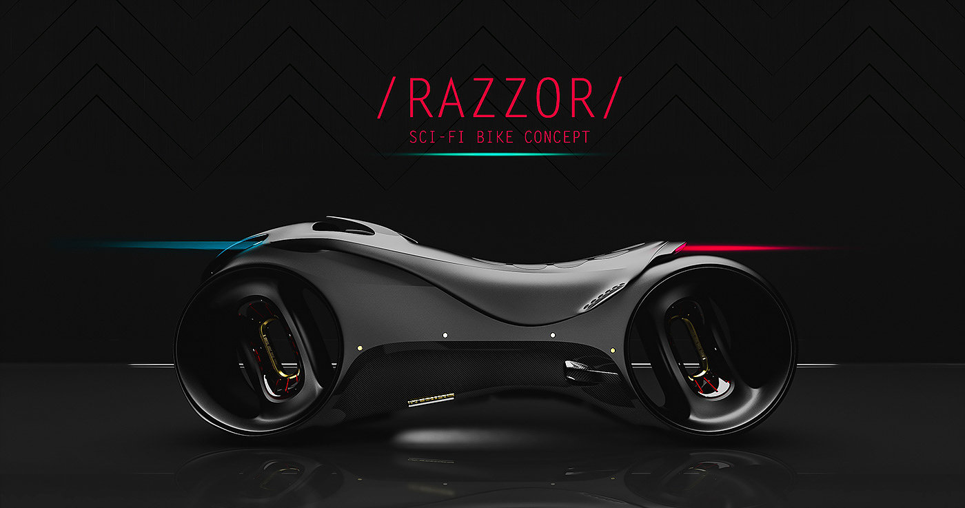 RAZZOR CYCLE，black，Motorcycle design，