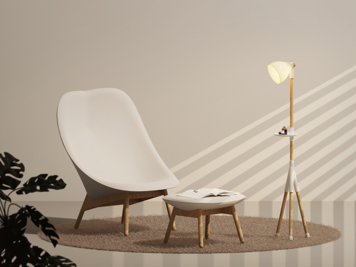 Been，Lamp design，white，