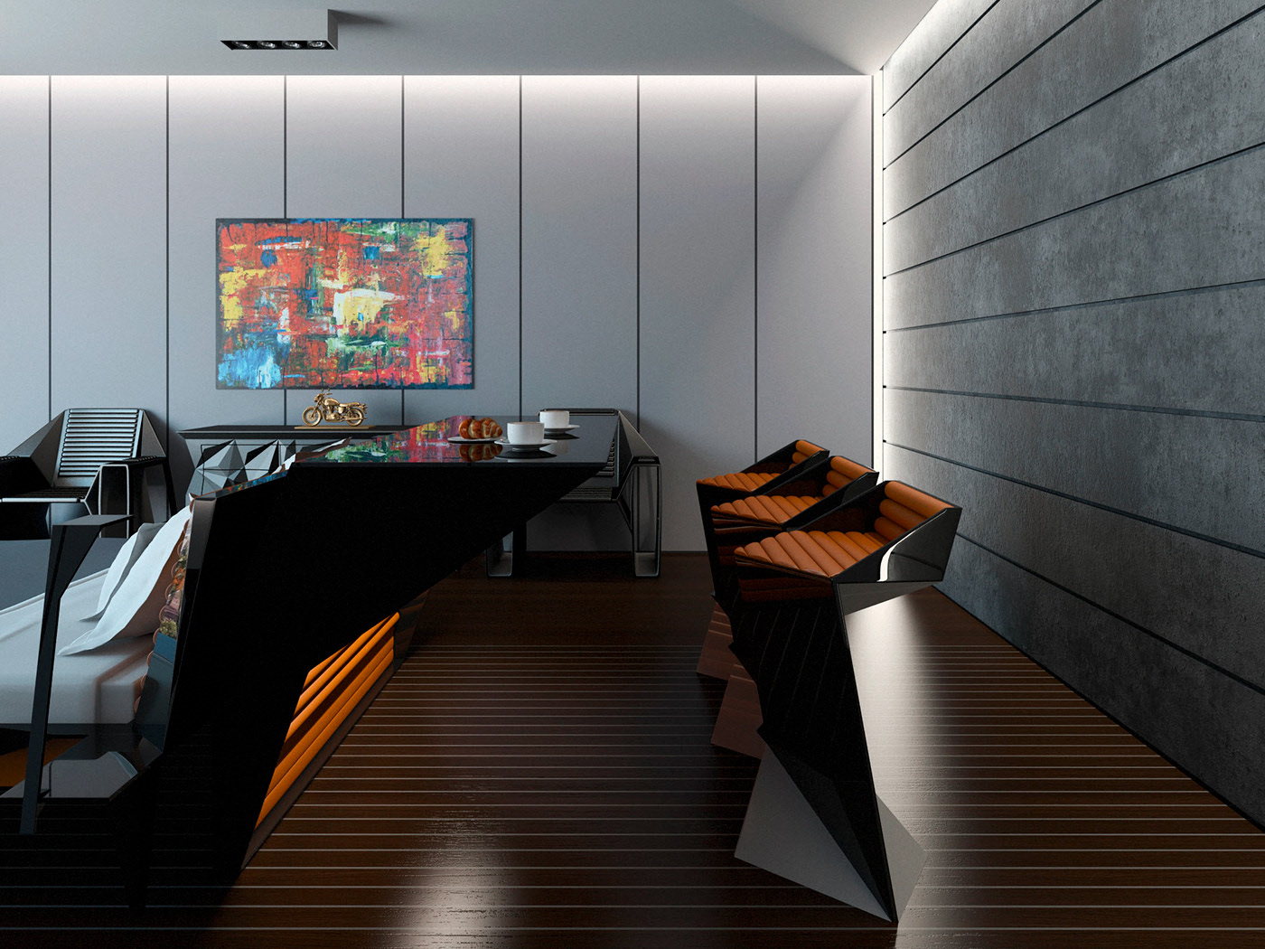 Home furniture，Bed，conceptual design，bedroom，Bedman，Interior design，deformation，