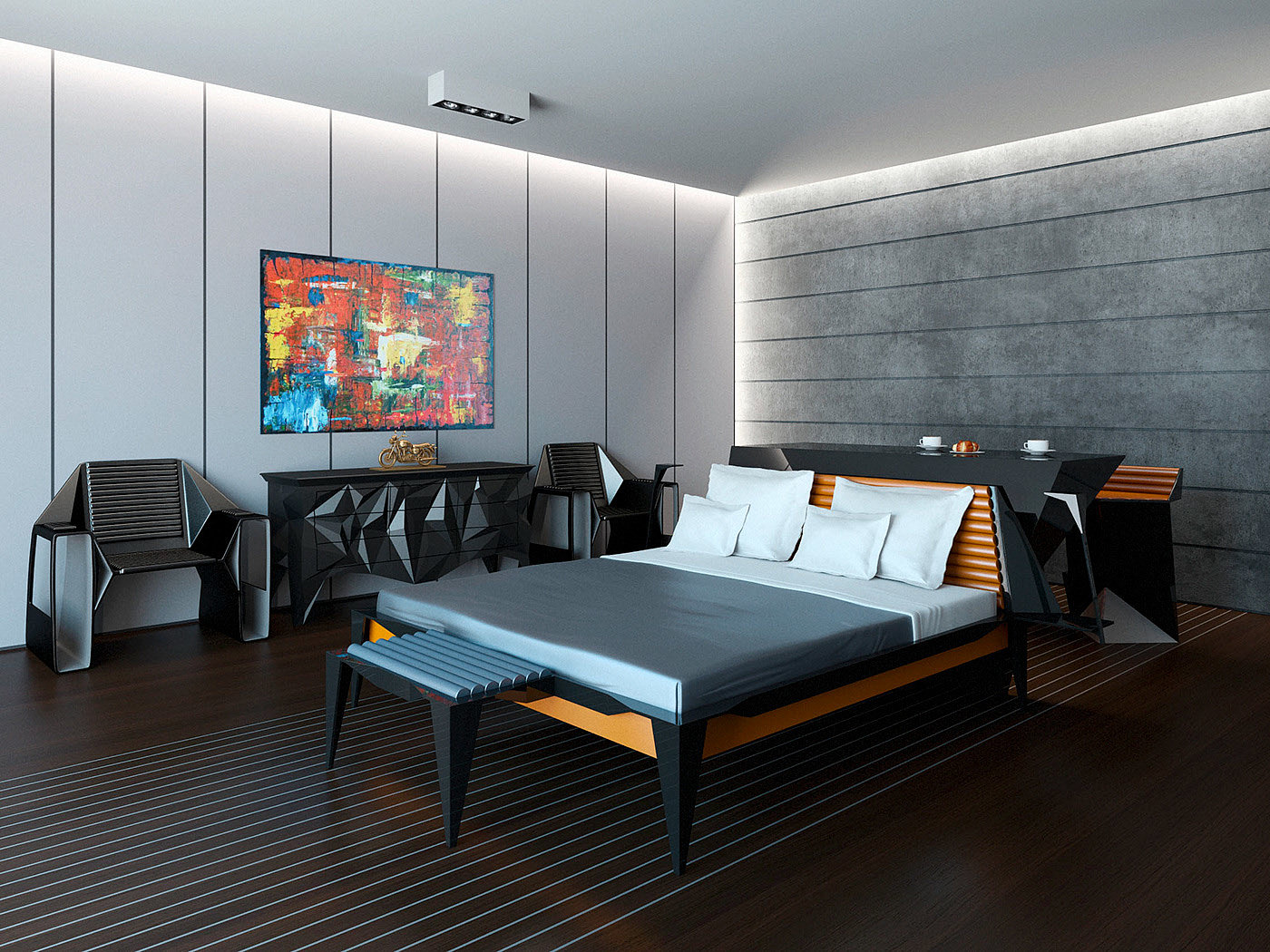 Home furniture，Bed，conceptual design，bedroom，Bedman，Interior design，deformation，