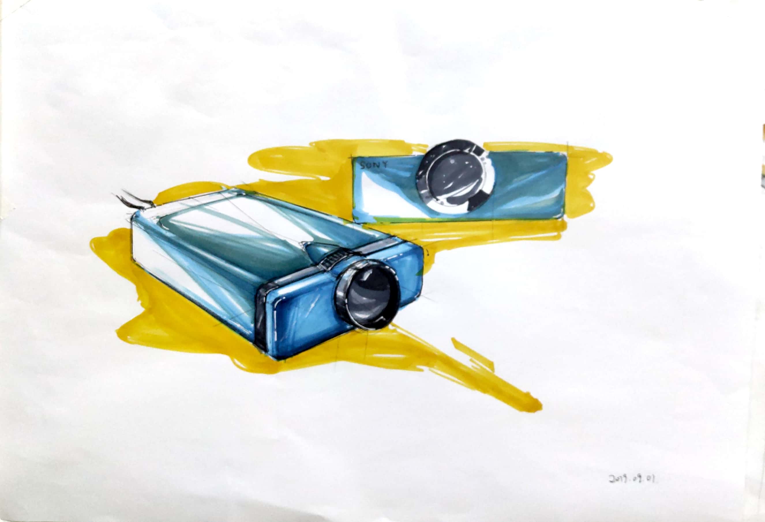 Product hand drawn renderings exercise，