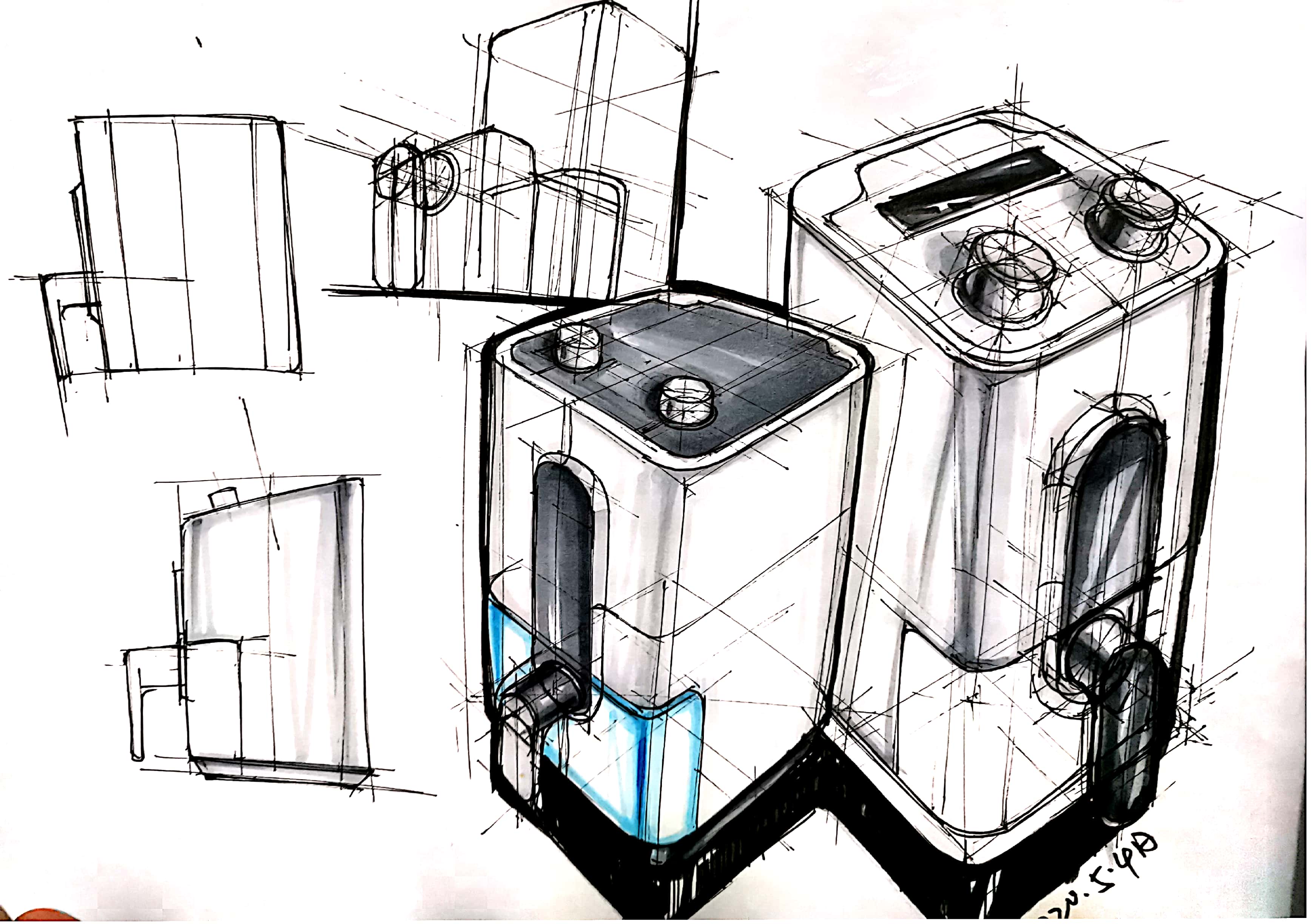 Hand drawn，industrial design，