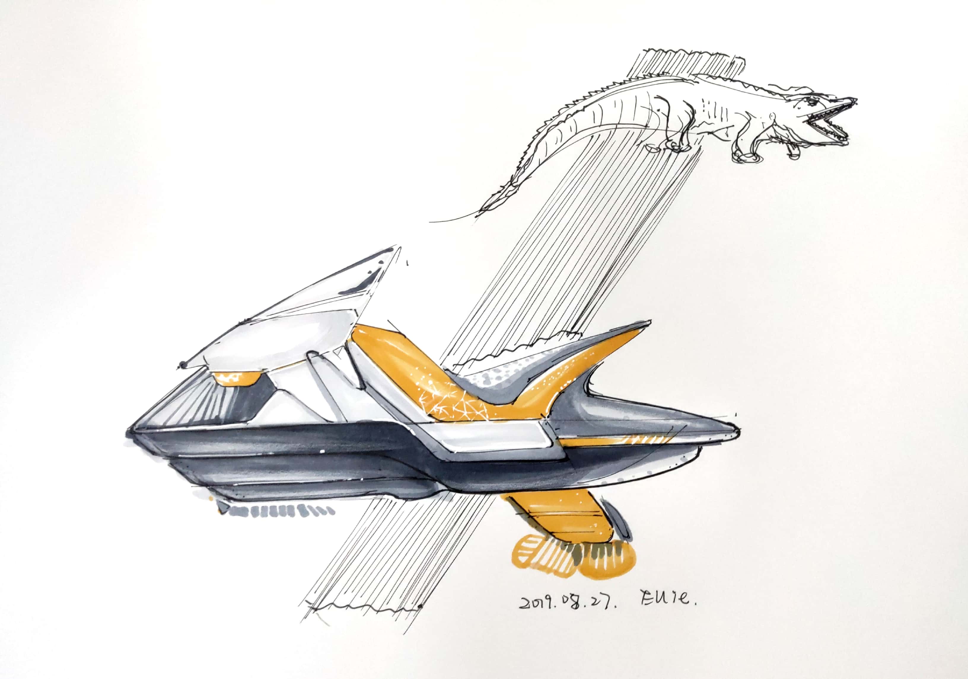 Product hand drawn renderings exercise，