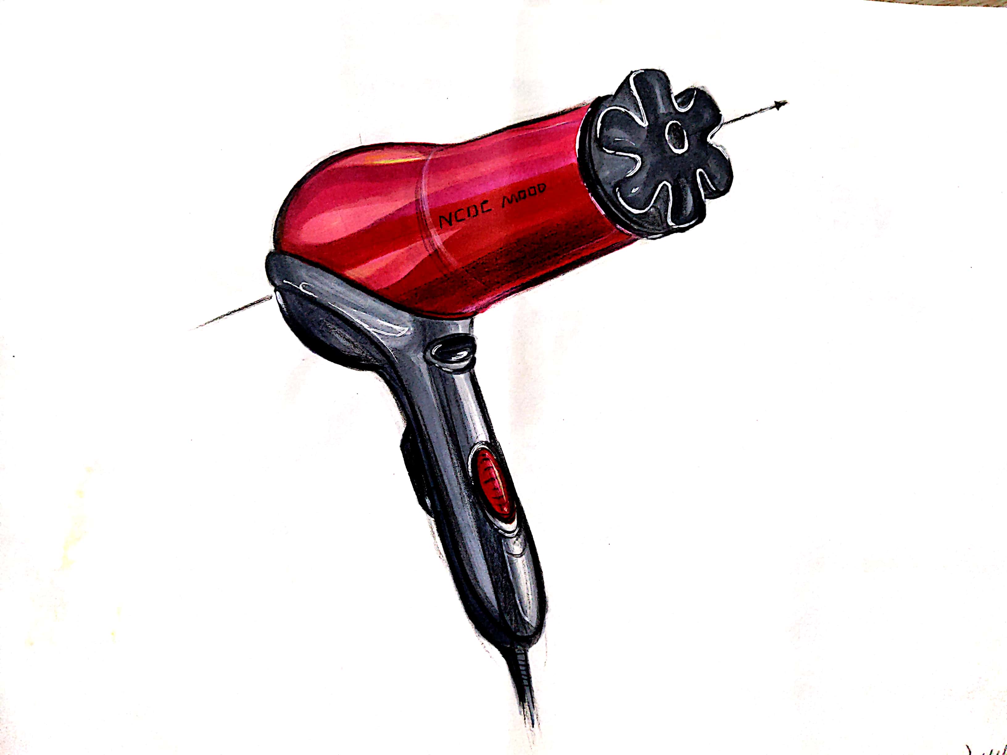 Product hand drawn renderings exercise，