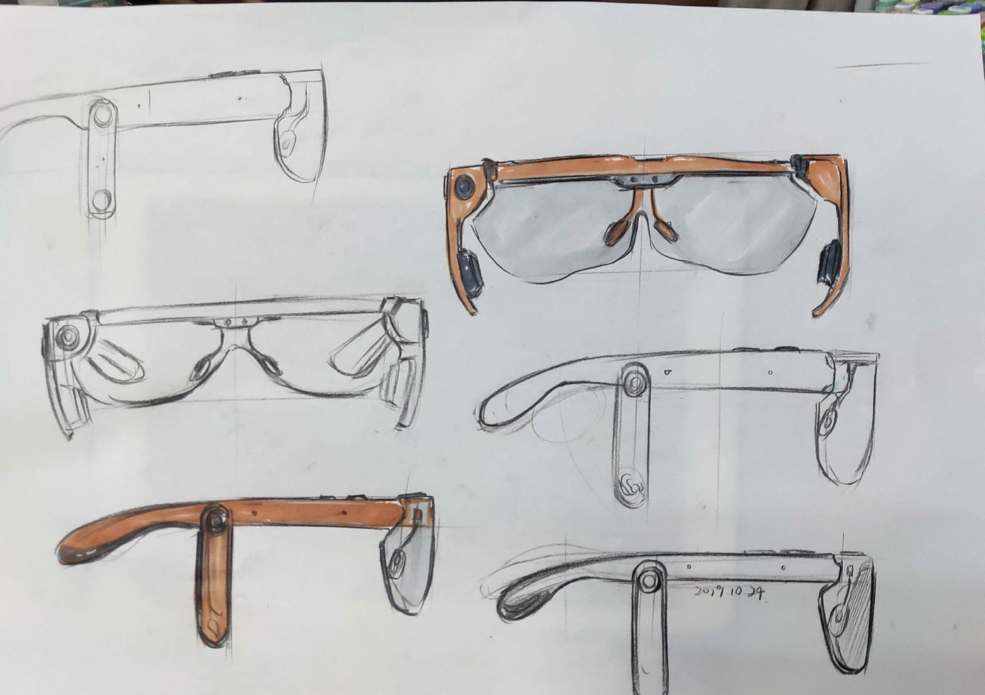 Product hand drawn renderings exercise，