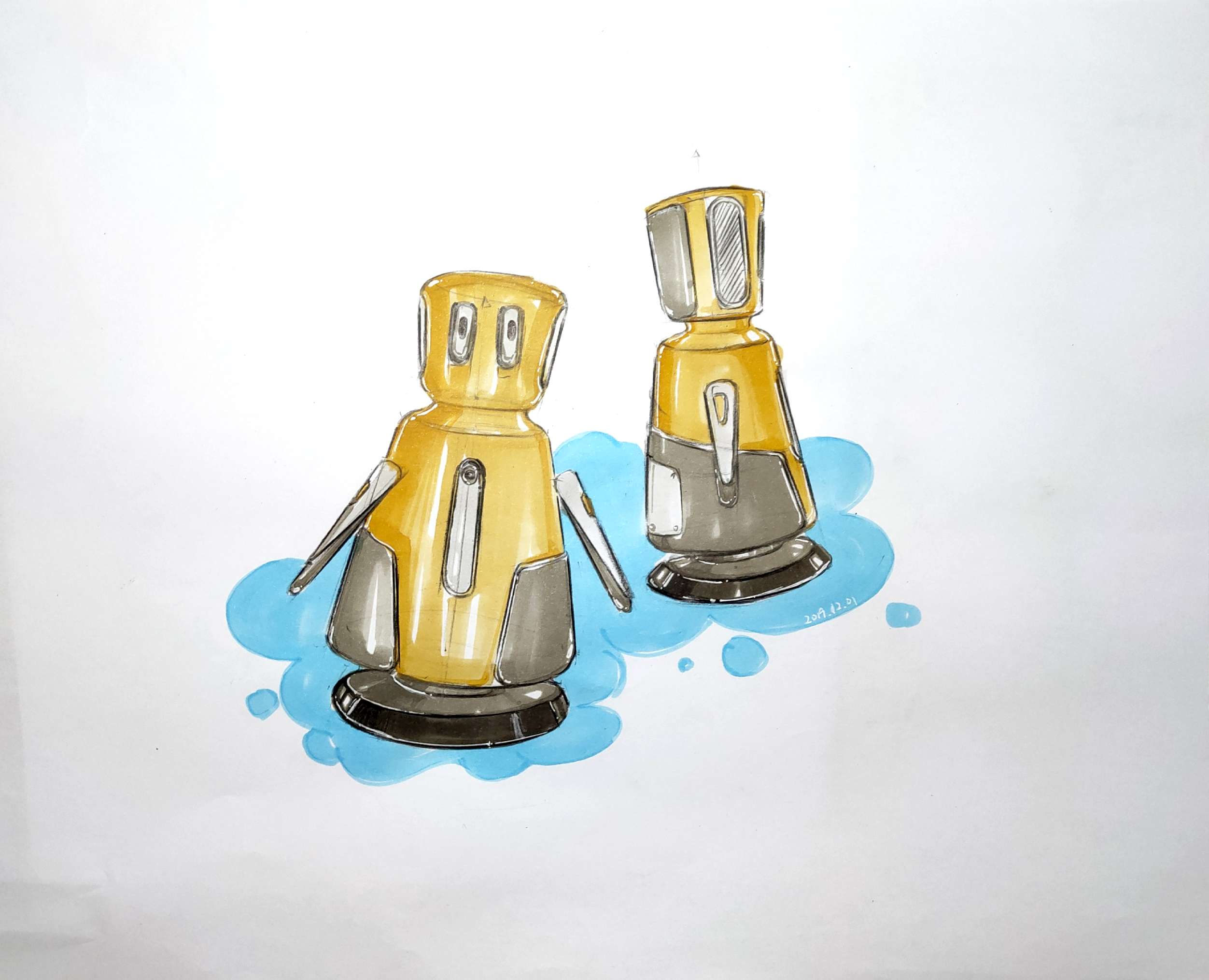 Product hand drawn renderings exercise，