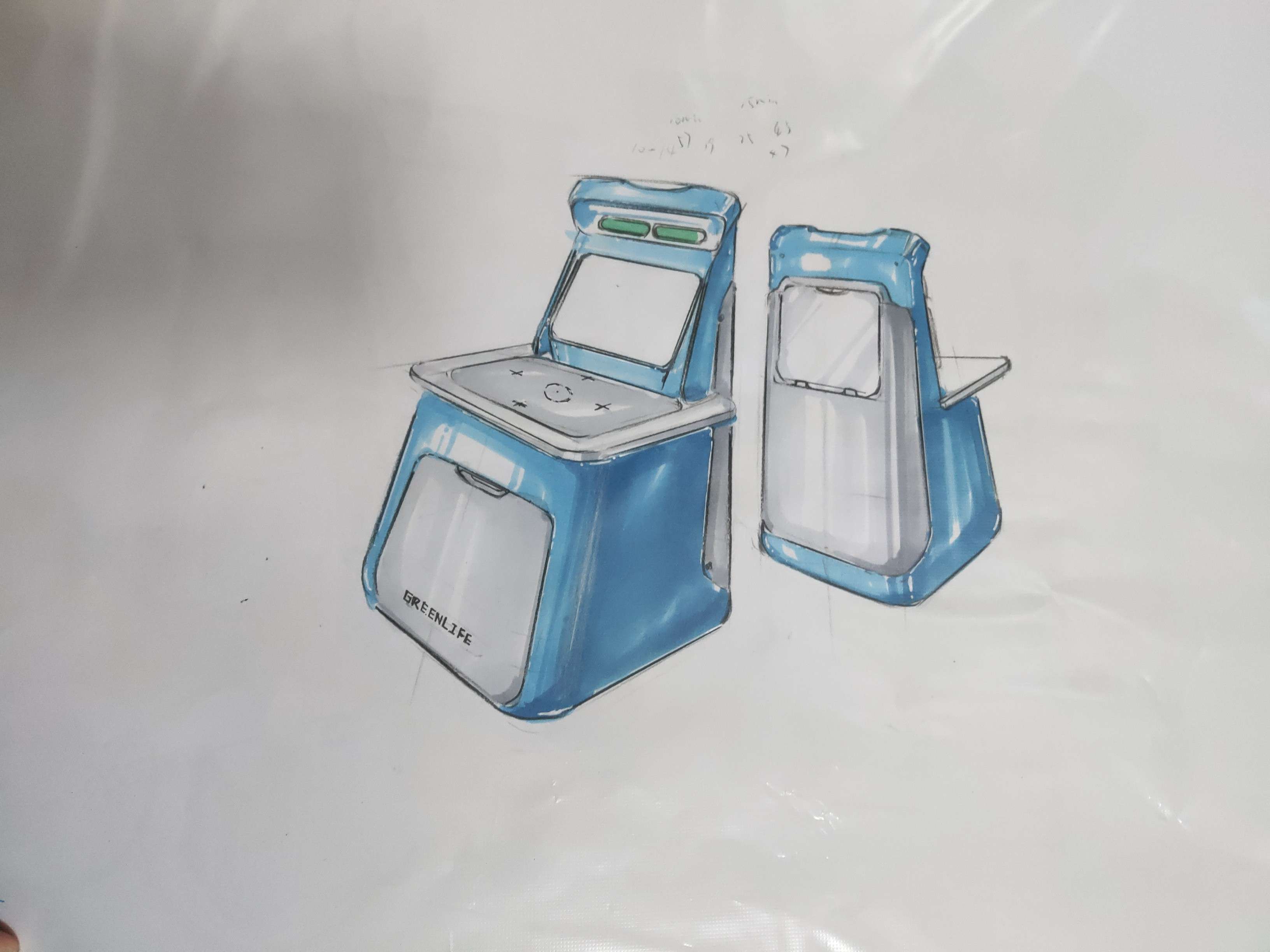 Product hand drawn renderings exercise，