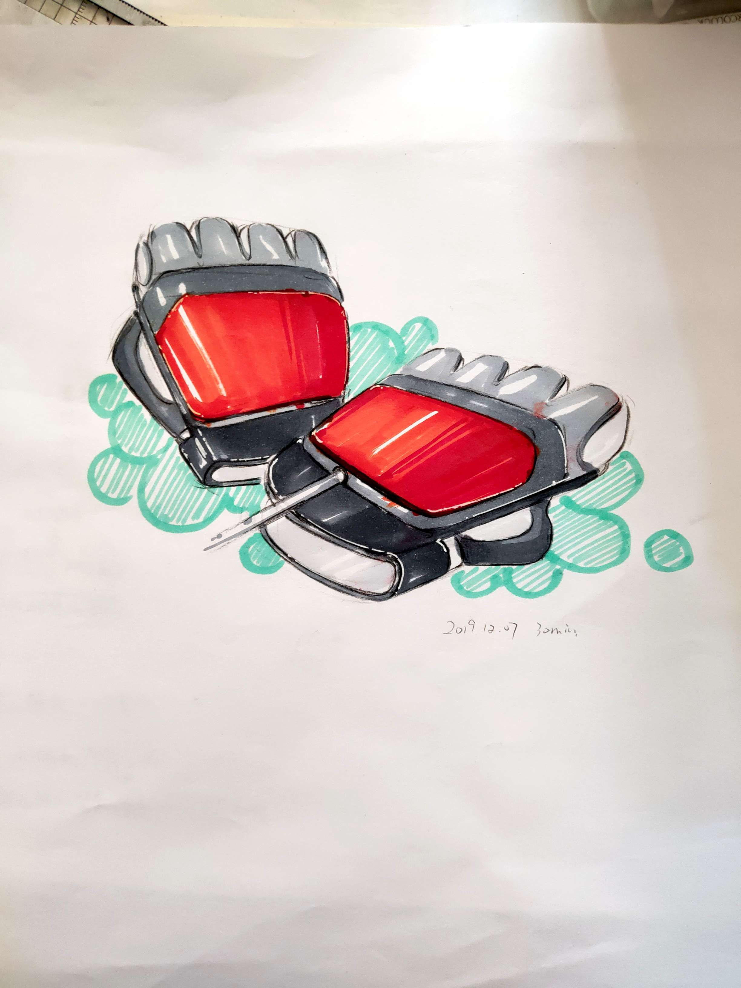 Product hand drawn renderings exercise，