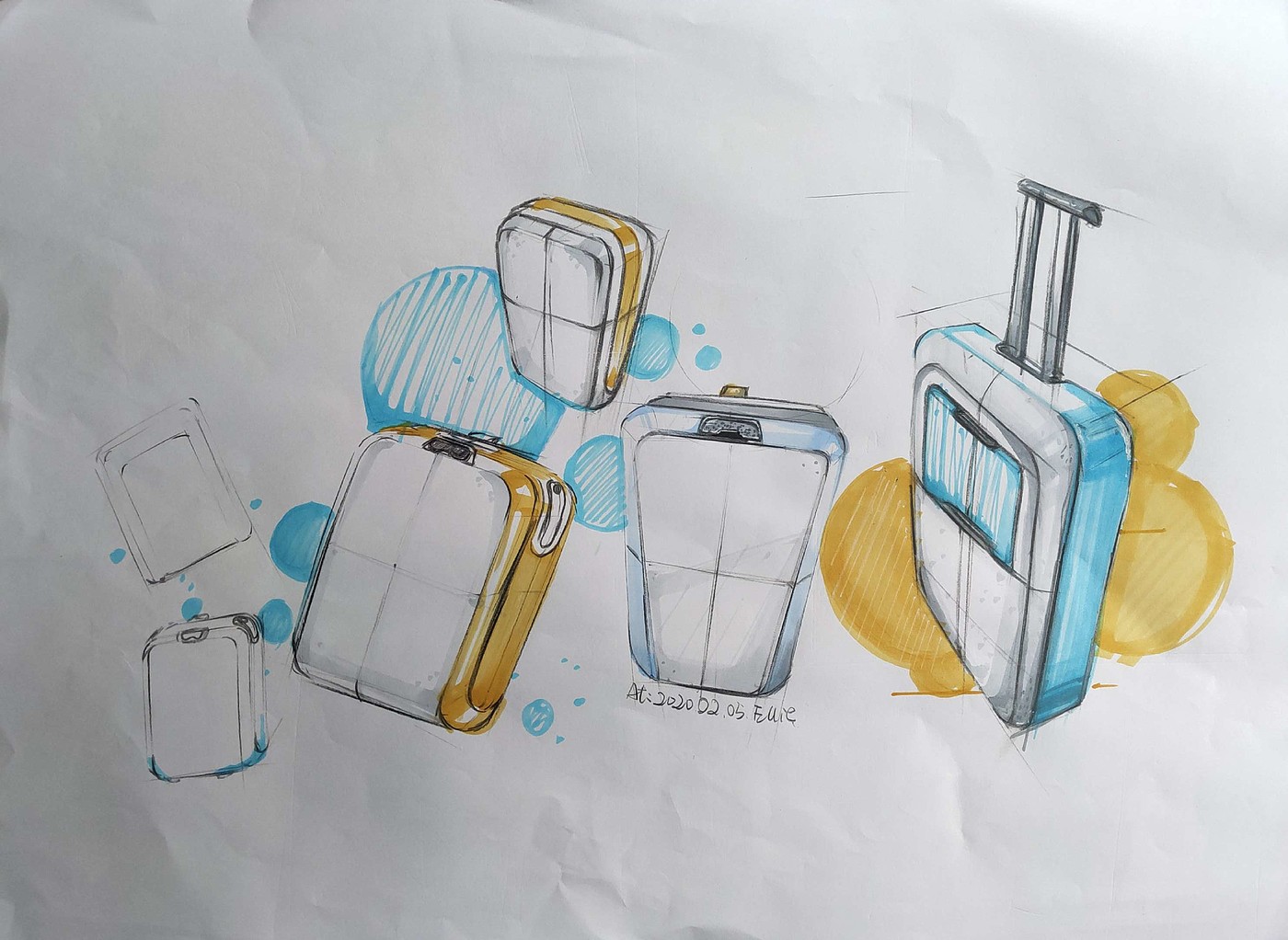 Product hand drawn renderings exercise，