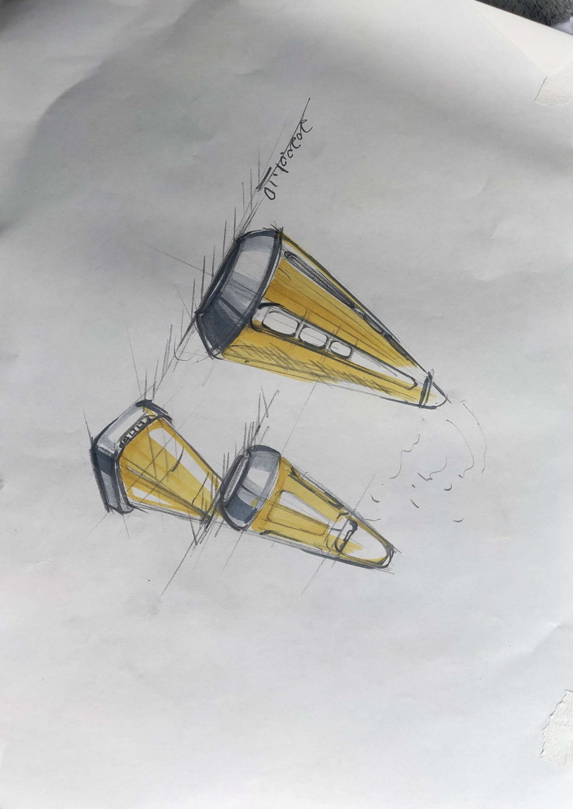 Product hand drawn renderings exercise，