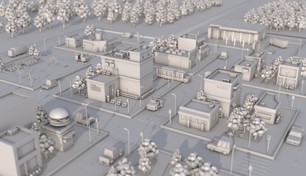 c4d，Cartoon，scene，three-dimensional，